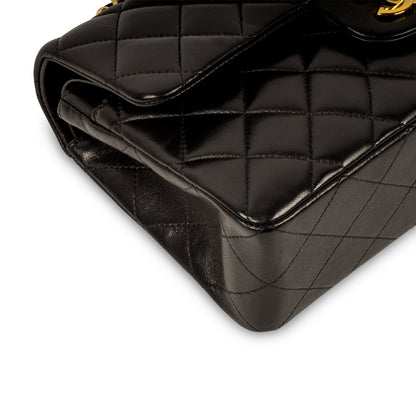 Chanel Classic Flap Lambskin Black Shoulder Bag Style 262
