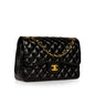 Chanel Classic Flap Lambskin Black Shoulder Bag Style 58