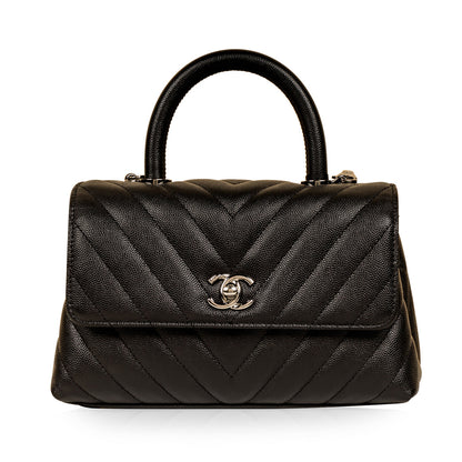 Chanel Coco Handle Caviar Black Shoulder Bag Style 7