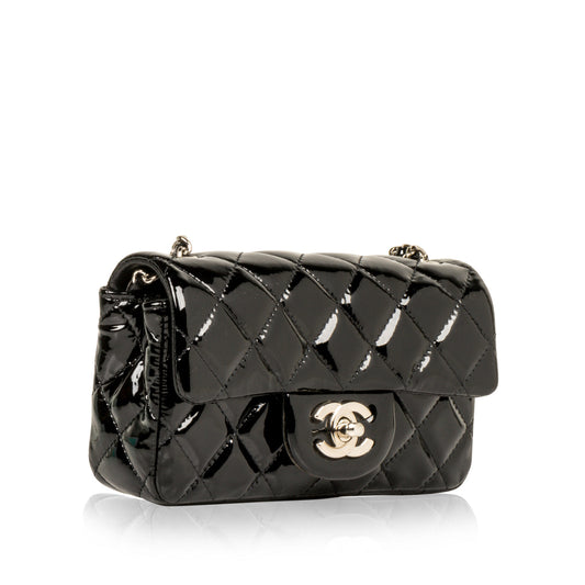 Chanel Classic Flap Patent Leather Black Shoulder Bag Style 14