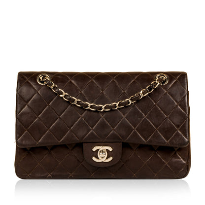 Chanel Classic Flap Lambskin Brown Shoulder Bag Style 3