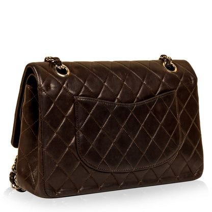 Chanel Classic Flap Lambskin Brown Shoulder Bag Style 3