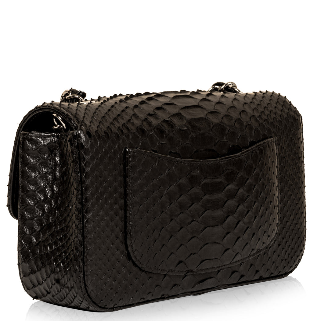 Chanel Classic Flap Leather Black Shoulder Bag Style 6