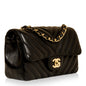 Chanel Classic Flap Lambskin Black Shoulder Bag Style 205