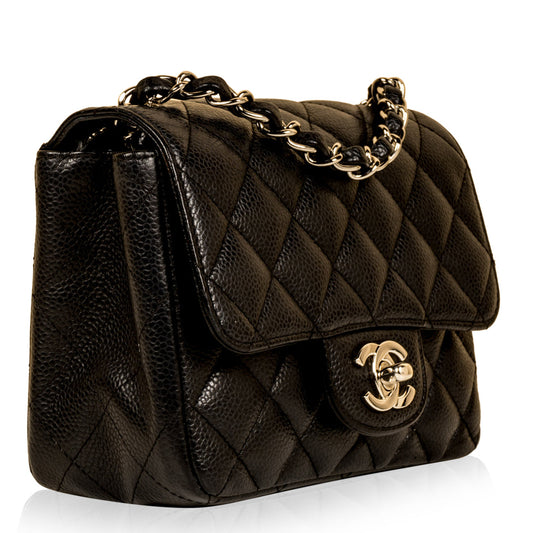 Chanel Classic Flap Caviar Black Shoulder Bag Style 111