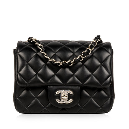 Chanel Classic Flap Lambskin Black Shoulder Bag Style 251