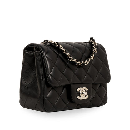 Chanel Classic Flap Lambskin Black Shoulder Bag Style 247