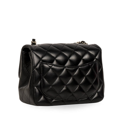 Chanel Classic Flap Lambskin Black Shoulder Bag Style 251