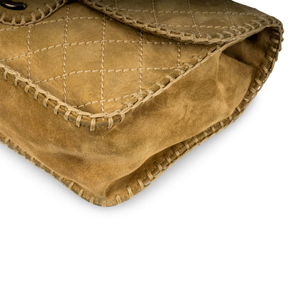 Chanel Boy Leather Beige Shoulder Bag