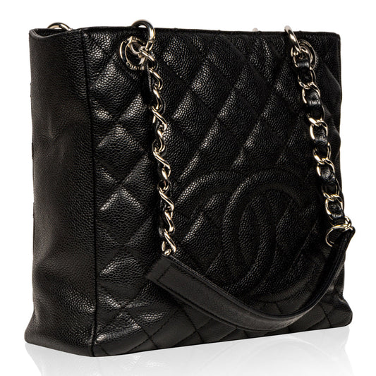 Chanel Timeless Caviar Black Tote Bag Style 49