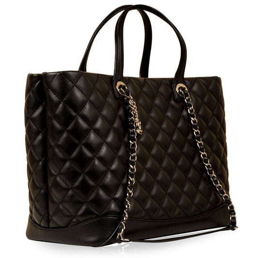 Chanel Shopping Tote Lambskin Black Tote Bag Style 2