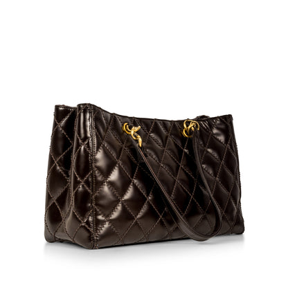 Chanel Shopping Tote Patent - Dark Brown
