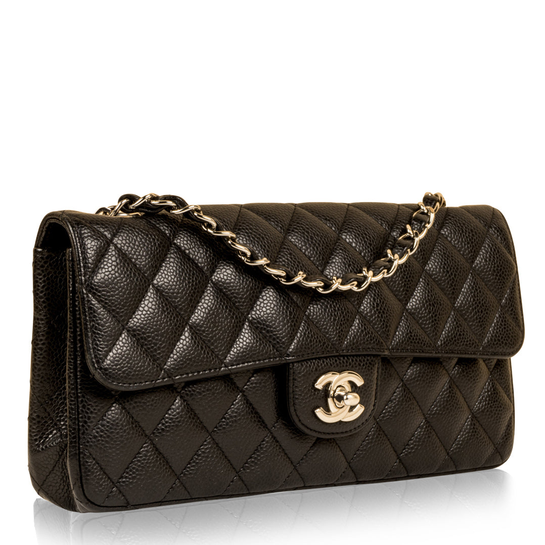 Chanel Classic Flap Caviar Black Shoulder Bag Style 137