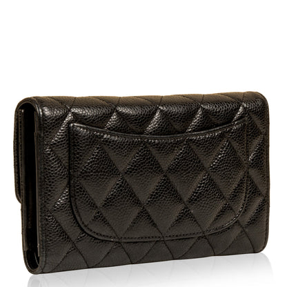 Chanel Long Flap Wallet - Caviar