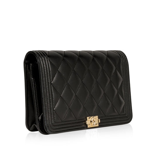Chanel Classic Flap Lambskin Black Crossbody Style 2