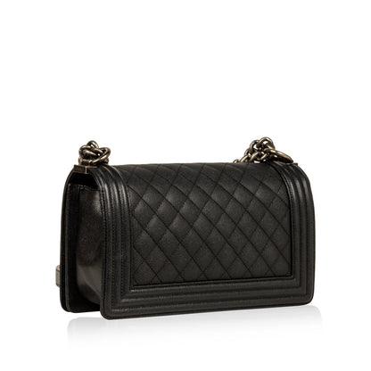 Chanel Boy Bag Caviar Black Shoulder Bag Style 14