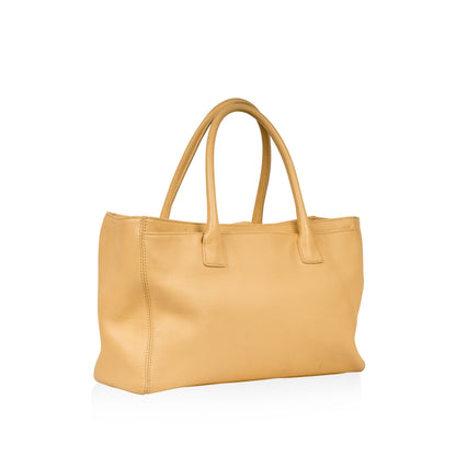 Chanel Timeless Leather Silver Tote Bag Leather