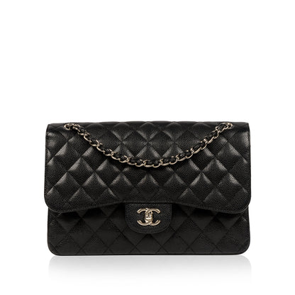Chanel Classic Flap Caviar Black Shoulder Bag Style 57