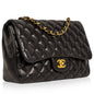 Chanel Classic Flap Lambskin Black Shoulder Bag Style 80