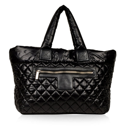 Chanel Shopping Tote Quilted Black Tote Bag Quilted