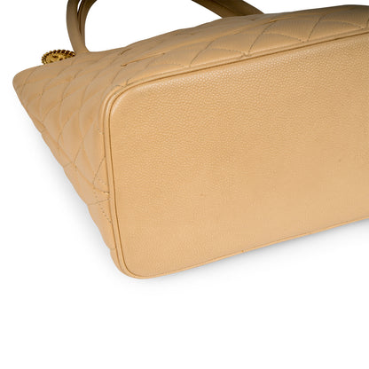 Chanel Medallion Caviar Gold Tote Bag