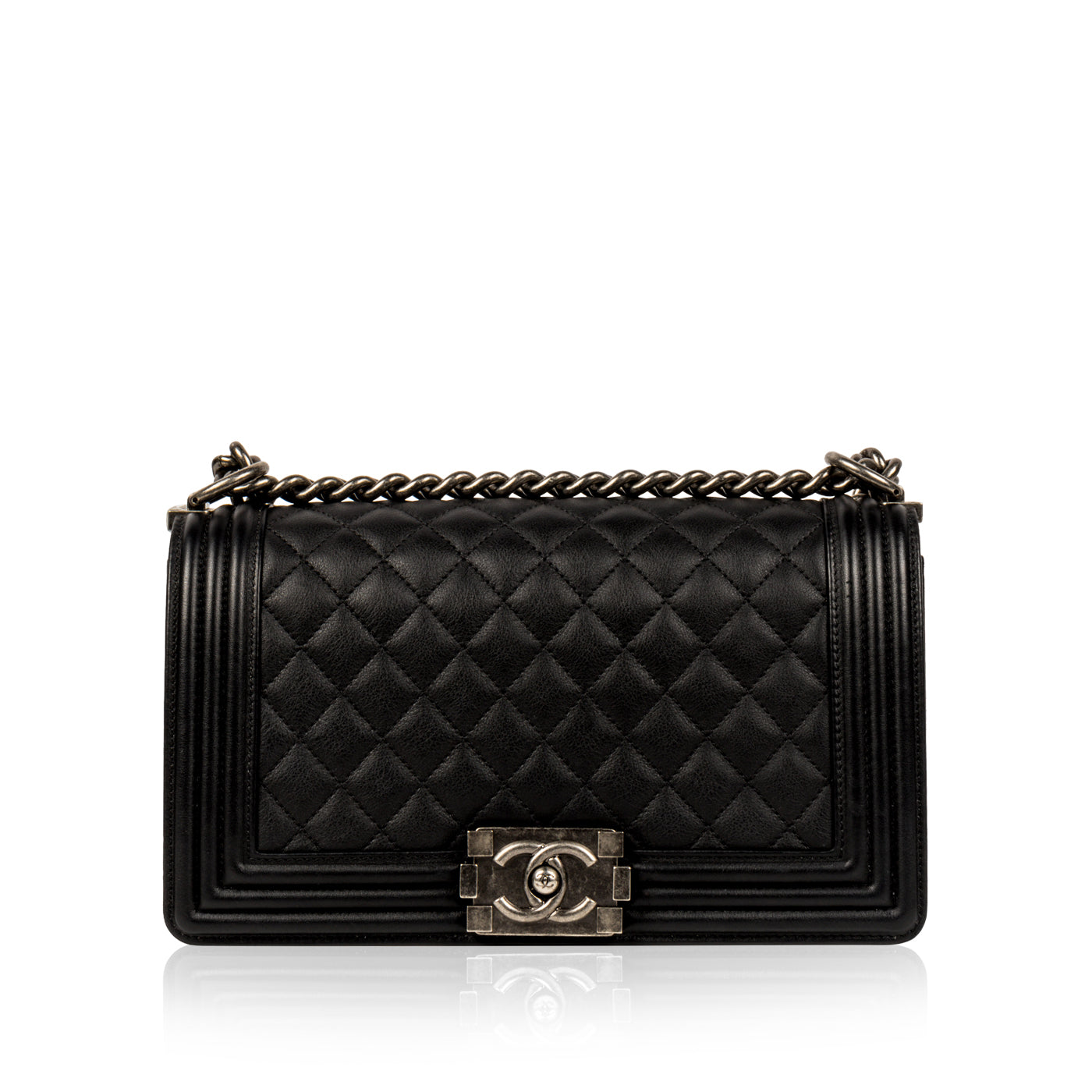 Chanel Boy Bag Caviar Black Shoulder Bag Style 7