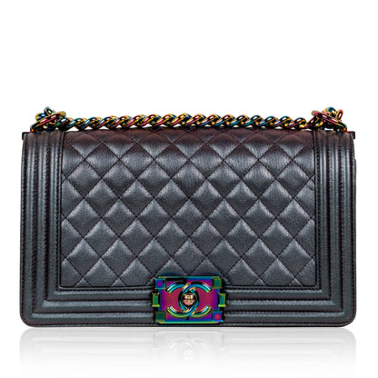 Chanel Boy Bag Leather Black Shoulder Bag Style 7