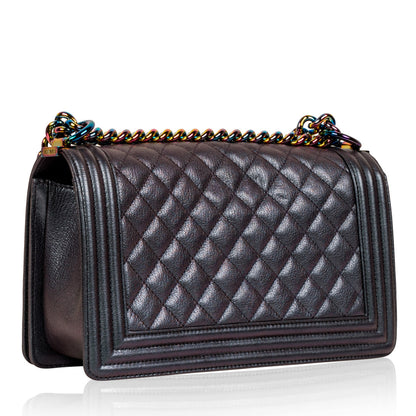 Chanel Boy Bag Leather Black Shoulder Bag Style 7