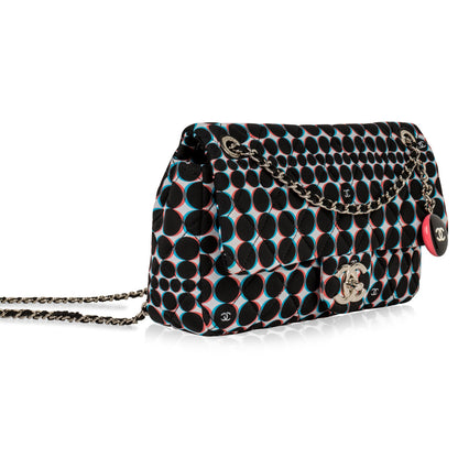 Chanel Polka-Dot Nylon Flap Bag