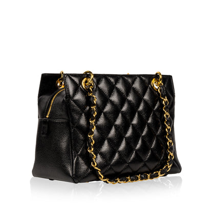 Chanel Timeless Caviar Black Tote Bag Style 52