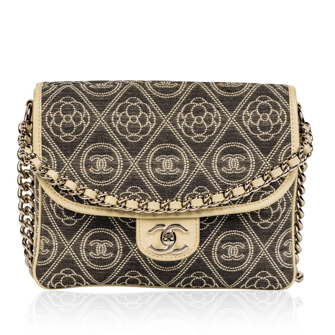 Chanel Camellia Fabric Double-Sided Bag