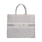 Christian Dior 2020 Grey & Neutral Dior Oblique Embroidery Large Book Tote