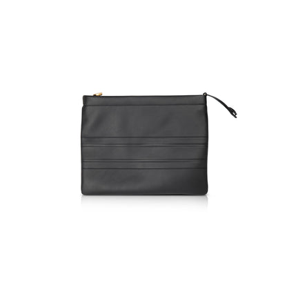 Christian Dior 2020 Leather Logo Zip Clutch