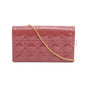 Christian Dior 2020 Pink Cannage Patent Leather Lady Dior Chain Pouch