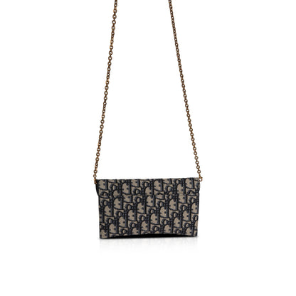 Christian Dior 2021 Oblique Saddle Wallet on Chain