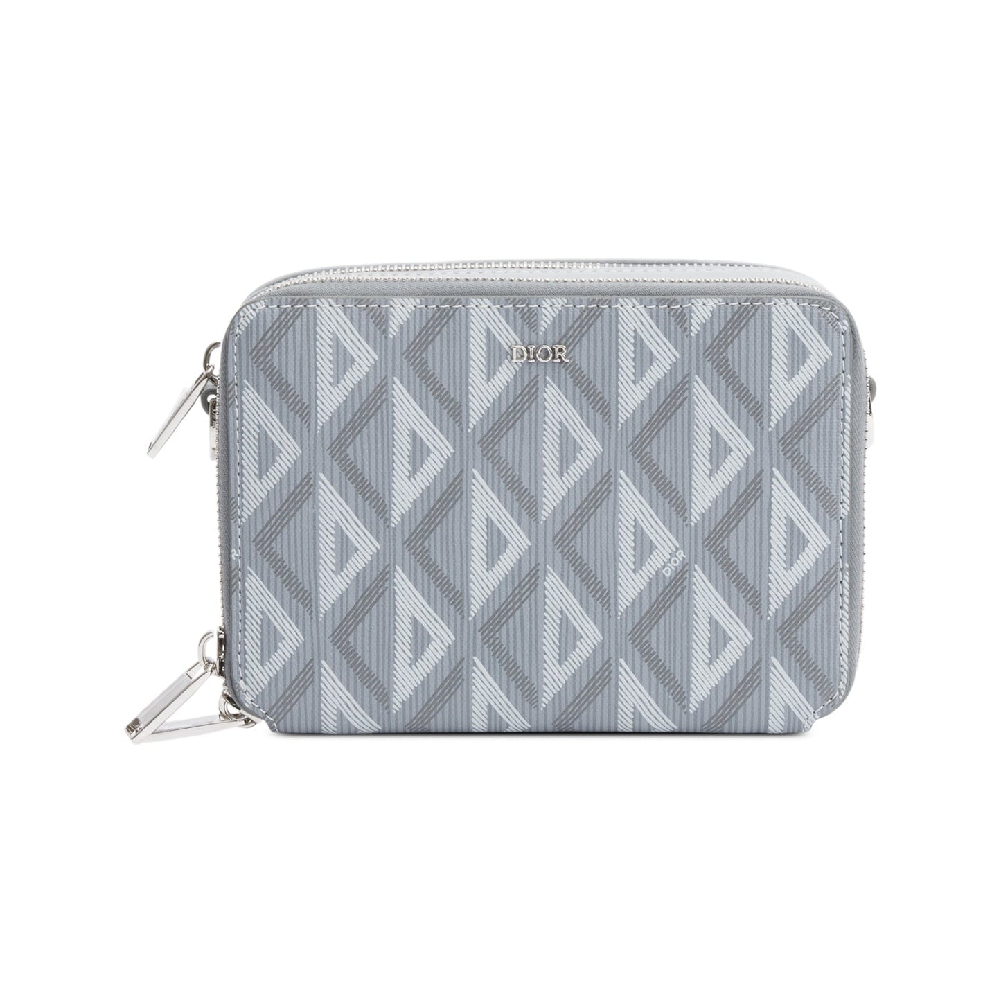Christian Dior 2023 Grey CD Diamond Coated Canvas Crossbody Pouch