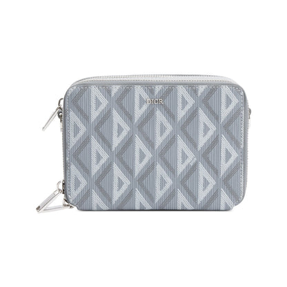 Christian Dior 2023 Grey CD Diamond Coated Canvas Crossbody Pouch