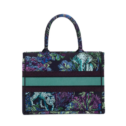 Christian Dior 2023 Medium Multicolor Toile de Jouy Voyage Embroidery Canvas Book Tote