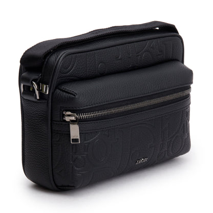 Christian Dior 2024 Black Leather Rider 2.0 Zipped Messenger Bag