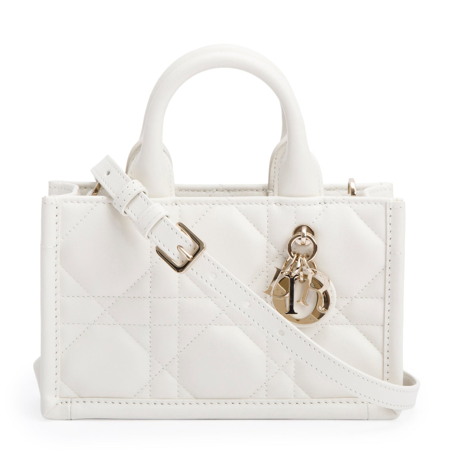 Christian Dior 2024White Macrocannage Lambskin Mini Book Tote