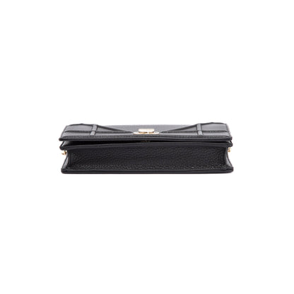 Christian Dior Black Diorama Wallet on Chain