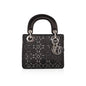 Christian Dior Black Strass Cannage Satin Mini Lady Dior Bag