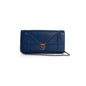 Christian Dior Blue Diorama Wallet on Chain
