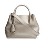 Christian Dior Gold Metallic Calfskin Leather Small Open Bar Tote