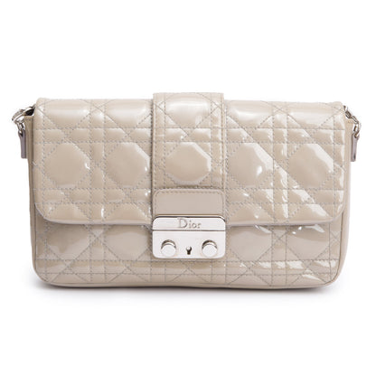 Christian Dior Grey Patent Cannage Miss Dior Promenade Pouch