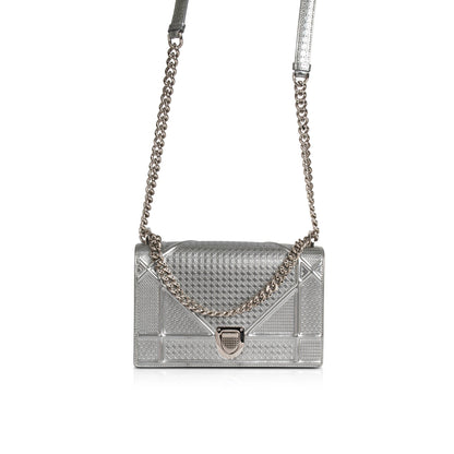 Christian Dior Large Metallic Microcannage Diorama Shoulder Bag