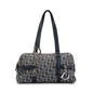 Christian Dior Navy Diorissimo Logo Charms Boston Bag