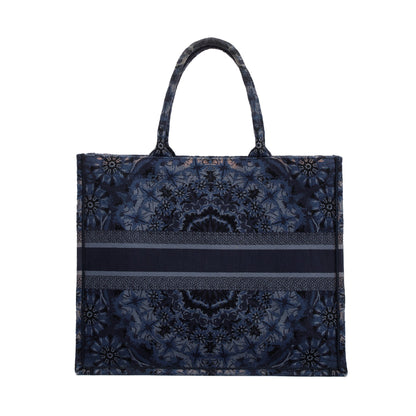 Christian Dior Navy KaleiDiorscopic Embroidery Large Book Tote