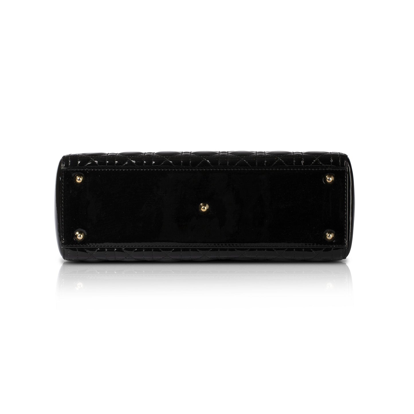 Christian Dior Patent Large Lady Dior Bag