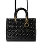 Christian Dior Patent Large Lady Dior Bag